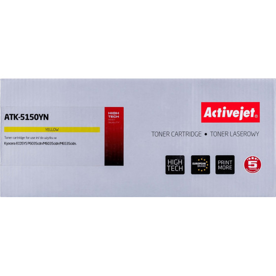 Activejet Toner (replacement for Kyocera TK-5150Y; Supreme; 10000 pages; yellow) - (ATK-5150YN)