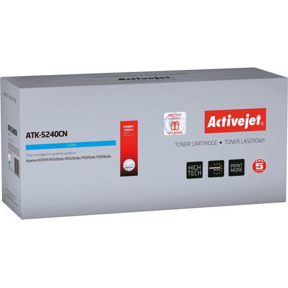 Activejet toner (replacement for Kyocera TK-5240C; Supreme; 3000 pages; cyan) - (ATK-5240CN)