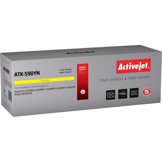 Activejet Toner (replacement for Kyocera TK-590Y; Supreme; 5000 pages; yellow) - (ATK-590YN)