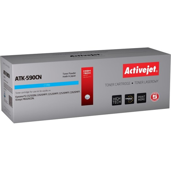 Activejet Toner (replacement for Kyocera TK-590C; Supreme; 5000 pages; cyan) - (ATK-590CN)