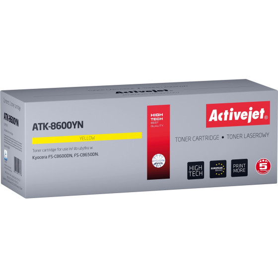 Activejet toner (replacement for Kyocera TK-8600Y; Supreme; 20000 pages; yellow) - (ATK-8600YN)