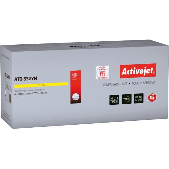 Activejet toner (replacement for OKI 46490401; Supreme; 1500 pages; yellow) - (ATO-532YN)