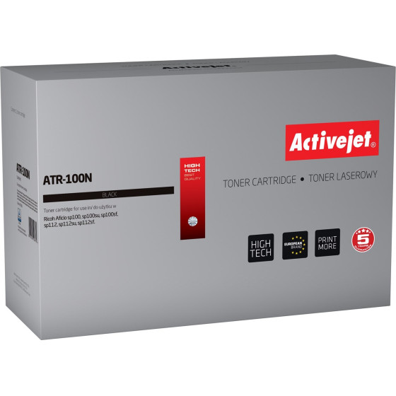 Activejet toner (replacement for Ricoh SP100 / SP112 / 407166; Supreme; 1200 pages; black) - (ATR-100N)