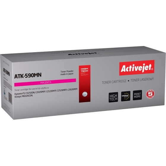 Activejet Toner Cartridge (replacement for Kyocera TK-590M; Supreme; 5000 pages; magenta) - (ATK-590MN)