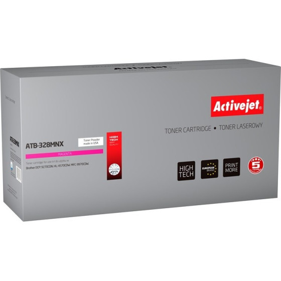 Activejet Toner Cartridge for Brother Printer, Compatible with Brother TN-328M; Supreme; 6000 pages; magenta - (ATB-328MNX)