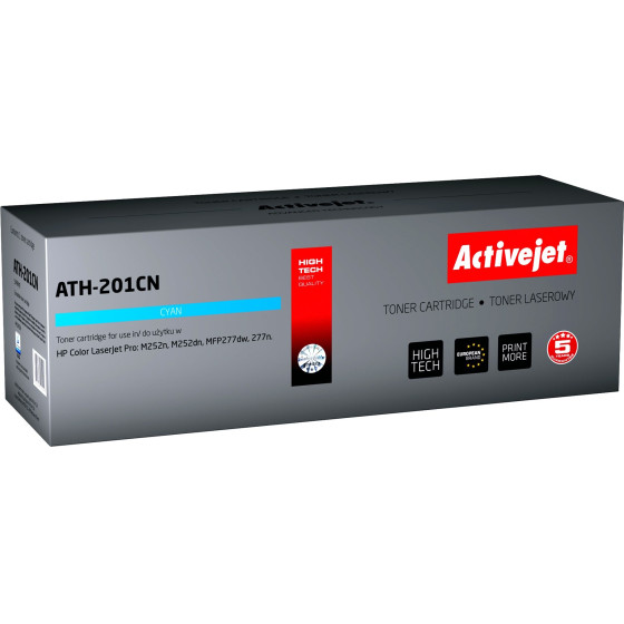Activejet toner for HP printer HP 201A CF401A CRG045 replacement; Supreme; 1400 pages; cyan - (ATH-201CN)