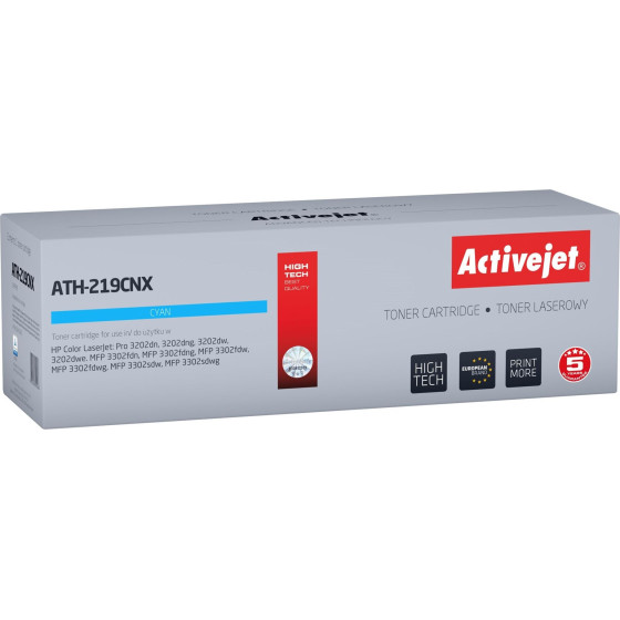 Activejet Toner for HP printer, replacement HP 219X W2191X; Supreme; 2500 pages; blue, with chip - (ATH-219CNX)