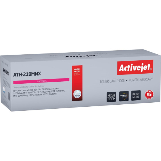 Activejet Toner for HP printer, replacement HP 219X W2193X; Supreme; 2500 pages; magenta, with chip - (ATH-219MNX)