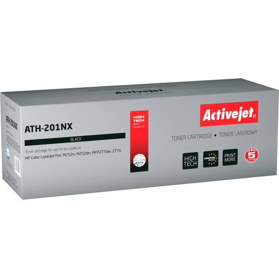Activejet toner for HP printer; HP 201X CF400X CRG045H replacement; Supreme; 2800 pages; black - (ATH-201NX)
