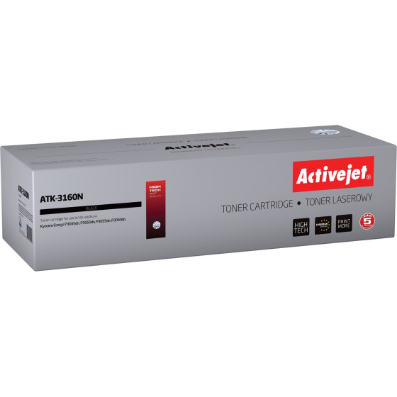 Activejet toner for Kyocera printer; Kyocera TK-3160 replacement; Supreme; 12500 pages; black - (ATK-3160N)