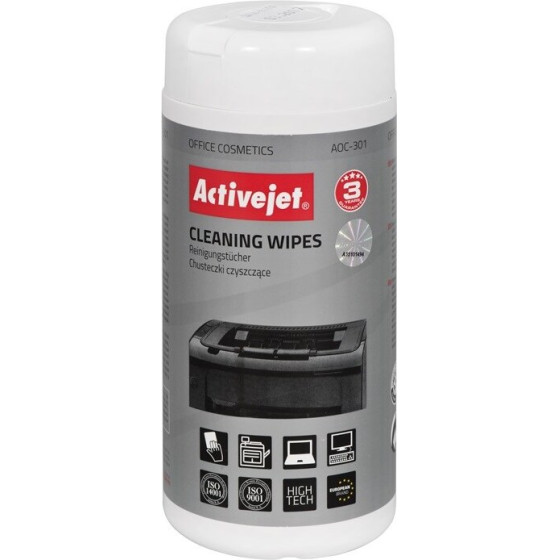 Activejet Universal cleaning wipes 100 pcs. - (AOC-301)