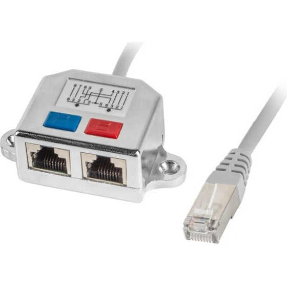 Lanberg adapter lan rj45/2x rj45 ftp splitter - (AD-0026-S)
