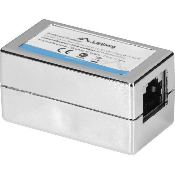 Lanberg cable gender changer RJ-45 Silver - (AD-RJ45-RJ45-OS6)