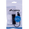 Lanberg cable interface/gender adapter USB-A RJ-45 Black - (NC-0100-01)