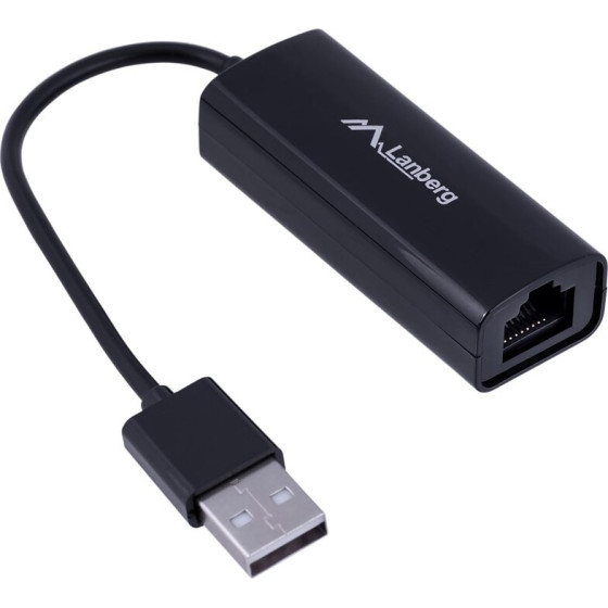 Lanberg cable interface/gender adapter USB-A RJ-45 Black - (NC-0100-01)