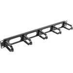 Lanberg CABLE ORGANISER 19'' (1U, TYPE B, BLACK) - (AK-1205-B)