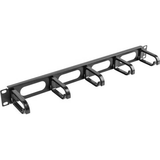 Lanberg CABLE ORGANISER 19'' (1U, TYPE B, BLACK) - (AK-1205-B)