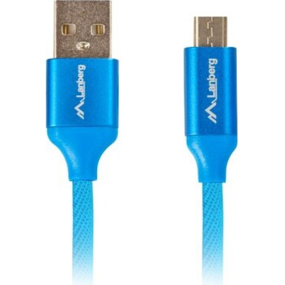 Lanberg CABLE USB 2.0 MICRO-B (M) - A (M) 1M QC - (CA-USBM-20CU-0010-BL)