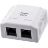Lanberg outlet box RJ-45 White - (OU6-0002-W)