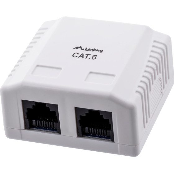 Lanberg outlet box RJ-45 White - (OU6-0002-W)