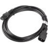Lanberg power cable Black 3 m C13 coupler C14 coupler - (CA-C13E-11CC-0030-BK)