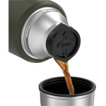 Thermos 470 ml flask with cup holder - army green - (170028)