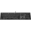 A4Tech FSTYLER FX60H (White Backlit) keyboard USB QWERTY Black, Grey - (A4TKLA47125)