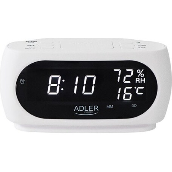 Adler Alarm clock AD 1186 white - (AD 1186w)