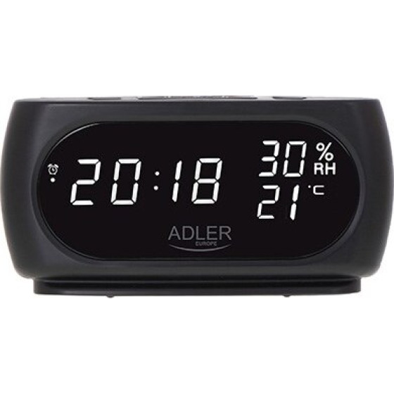 Adler alarm clock Digital alarm clock Black - (AD 1186)