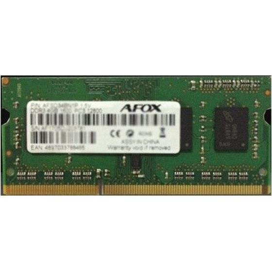 AFOX SO-DIMM DDR3 8GB memory module 1600 MHz - (AFSD38BK1P)