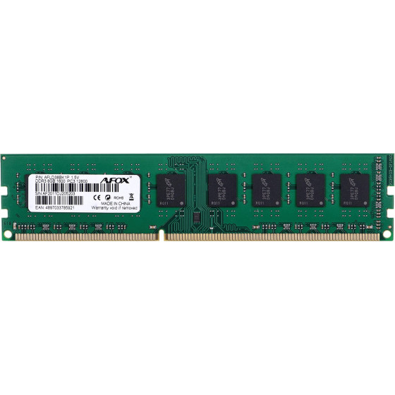 AFOX DDR3 8G 1600 UDIMM memory module 8 GB 1 x 8 GB 1600 MHz - (AFLD38BK1P)