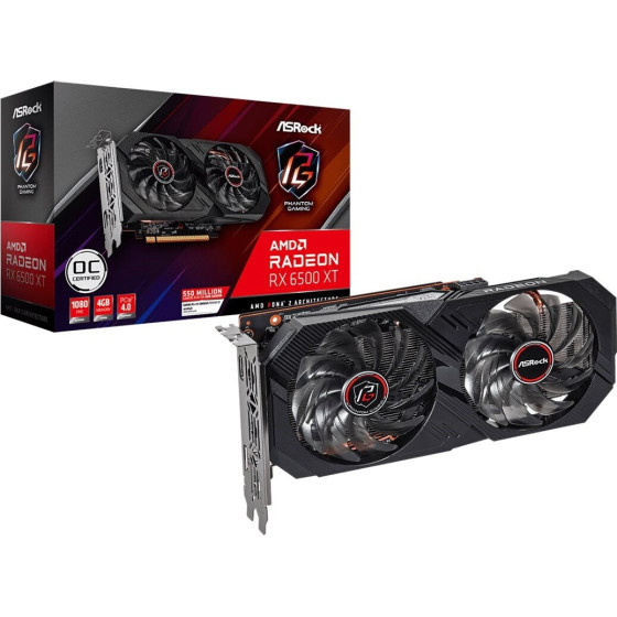 Asrock AMD Radeon RX 6500 XT Phantom Gaming D 4 GB GDDR6 Graphics Card - (RX6500XT PGD 4GO)