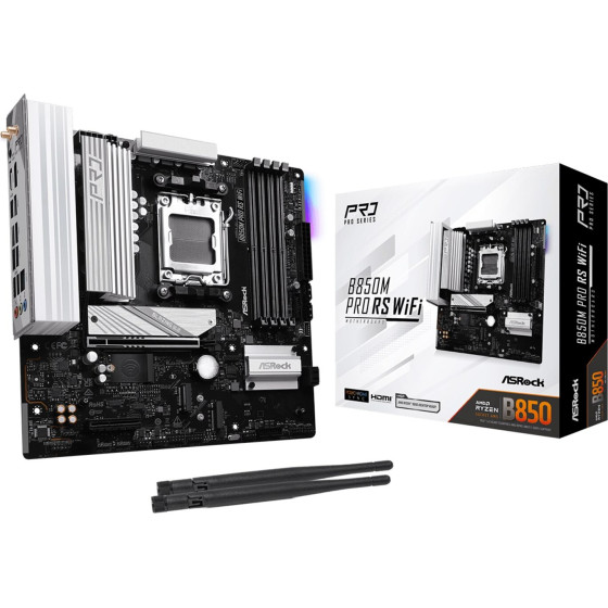 Asrock AMD B850 Socket AM5 micro ATX - (B850M Pro RS WiFi)