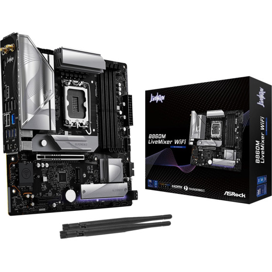 Asrock Intel B860 LGA 1851 (Socket V1) micro ATX - (B860M LiveMixer WiFi)