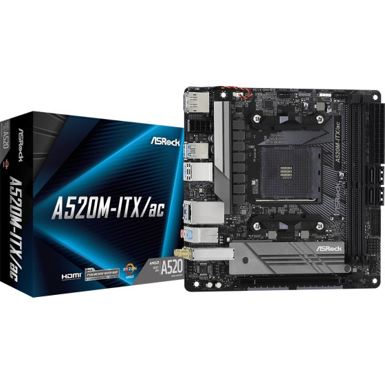 Asrock Socket AM4 micro ATX - (A520M-ITX/AC)