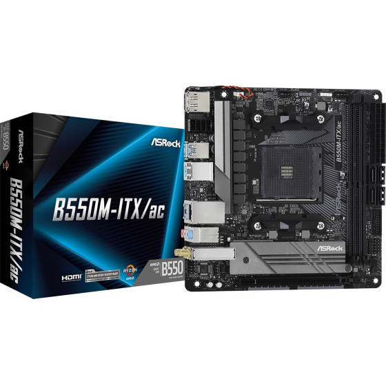 Asrock Socket AM4 mini ITX AMD B550 - (B550M-ITX/AC)