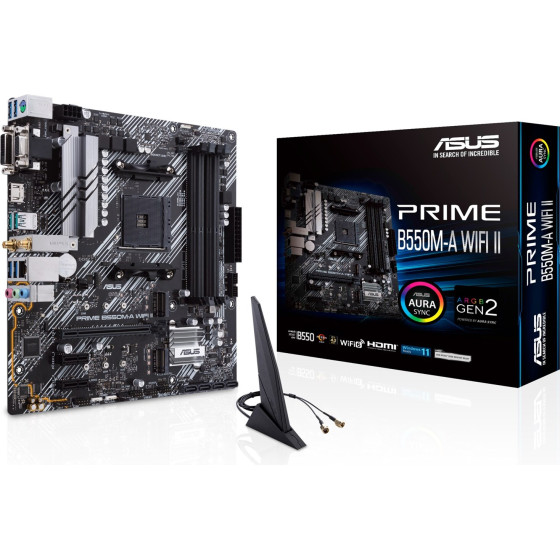 ASUS PRIME B550M-A WIFI II AMD B550 Socket AM4 micro ATX - (90MB19X0-M0EAY0)