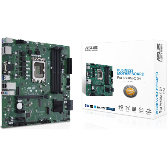 ASUS PRO B660M-C D4-CSM Intel B660 LGA 1700 micro ATX - (90MB19B0-M1EAYC)