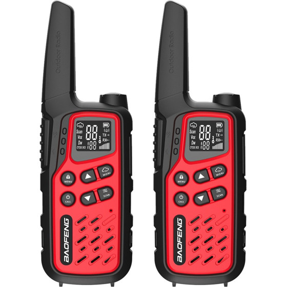 BAOFENG Walkie-Talkie BF-T25E Red - (5904921481878)