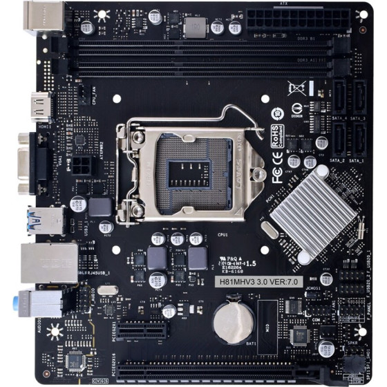 Biostar H81 Intel(R) H81 LGA 1150 (Socket H3) micro ATX - (H81MHV3 3.0)
