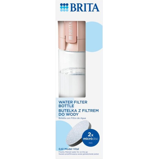 BRITA Vital peach 2-disc filter bottle - (1052264)