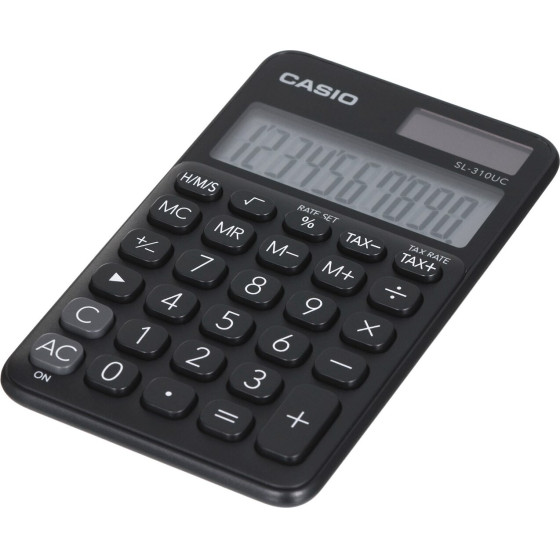 Casio CALCULATOR POCKET SL-310UC-BK BLACK, 10 DIGIT DISPLAY - (SL-310UC-BK BOX)
