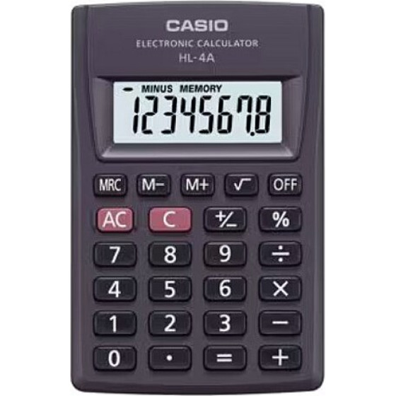 Casio HL-4A-B 8-digit pocket calculator 56x87mm black - (HL-4A BOX)