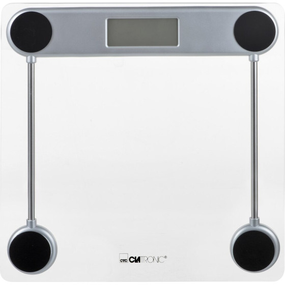 Clatronic Electronic Personal Scale (Transparent/Silver) - (PW 3368)