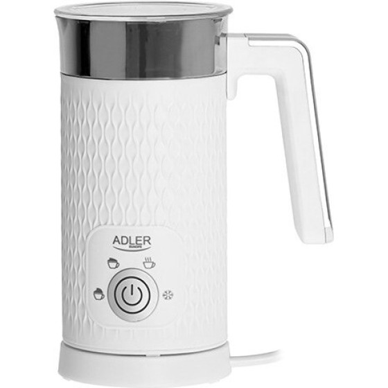 Adler milk frother/warmer Automatic Metallic, White - (AD 4494)