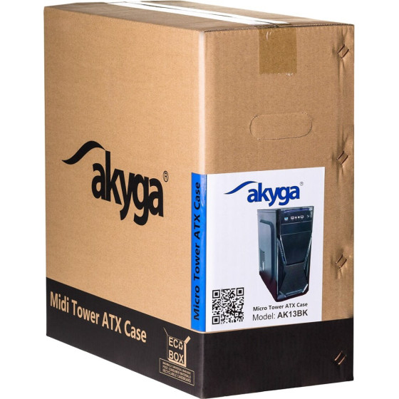 Akyga computer case Micro Tower Black - (AK13BK)