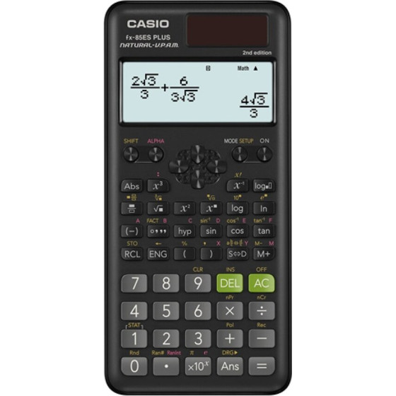 Casio FX-85ESPLUS-2 B CALCULATOR SCIENTIFIC 252 FUNCTIONS 77X162MM, CARDBOARD BOX, BLACK - (FX-85ESPLUS-2 BOX)