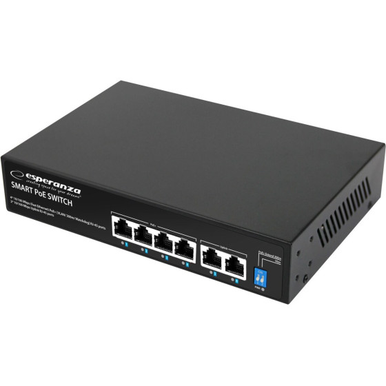 Esperanza 6-port Poe Switch 10/100 60W - (ENS105)