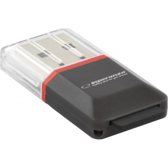 Esperanza card reader Black,Silver,Transparent USB 2.0 - (EA134K)