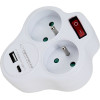 Esperanza Electrical splitter 2 GN. USB-C USB-A ON. White - (ELK311W)